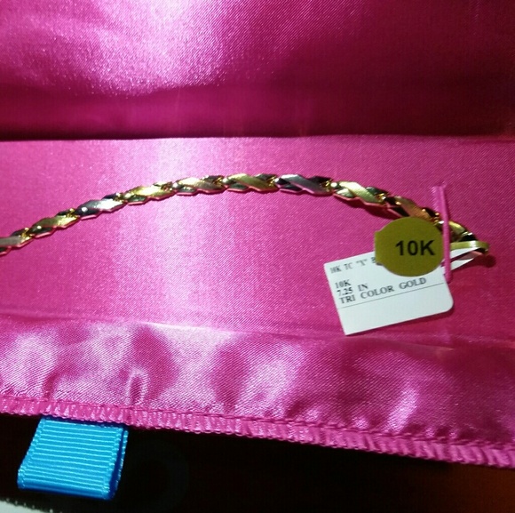 10k tri-color gold bracelet
